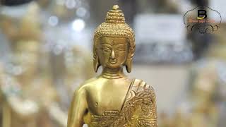 Brass Showpiece Budha Statue With Super Fine Finish (BS079 F) || Buddha Purnima Special