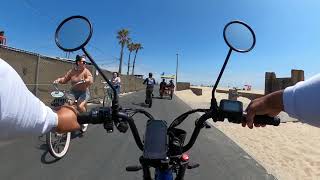 Ebike Juiced Hyperscorpion at Huntington Beach to Newport Beach.