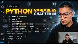 Python Live Stream Chapter #1 Variables (Free Course) PCEP Certified Entry-Level Python Programmer