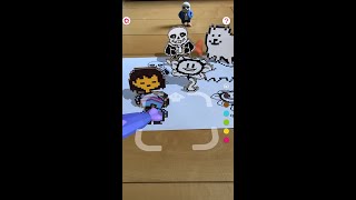 Undertale characters move! I tried playing with ”RAKUGAKI AR\