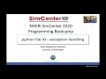 Python Quickstart Tutorial: File IO exception handling