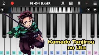 Demon Slayer - Kimetsu no Yaiba Eps 19 - Kamado Tanjirou no Uta - Piano Mobile Tutorial