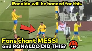 Crazy Cristiano Ronaldo reaction to Al Shabab fans chanting Messi