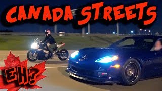 CANADA Street Racing + Evading POLICE, 1100hp Corvette, RX7 \u0026 more!