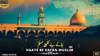 Haye Be Kafan Muslim | Shahadat Janabe Muslim Bin Aqeel Status | 9 Zil Hajj Status | Noha Status