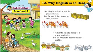 12. Why English is so Hard poem | std 4 | English Balbharati | Easy explanation