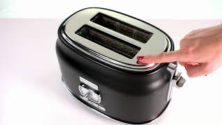 Westinghouse 2 Slice Retro Black Toaster WKTTY857BK