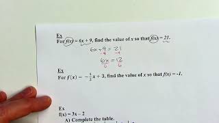 Algebra 1 - Big Ideas 3.3 - Function Notation