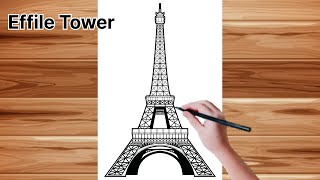Effile Tower Drawing || How to Draw Effile Tower #explainbynipun