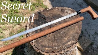 Forging a SECRET CANE SWORD out of a CROWBAR