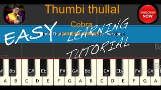 how to play Thumbi Thullal Cobra  Practise  Version song #BMW #babumusicworld EASY PLAY MUSIC NOTES