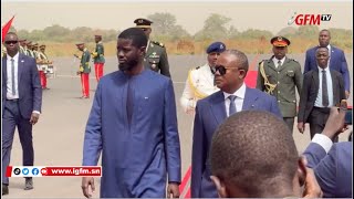 Les images de l'arrivée du Président Diomaye en Guinée Bissau