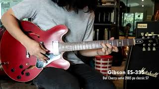 Review Gibson ES-335 Dot Cherry satin 2005 pu classic 57 By Fusionmusic