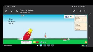Exploring Projectile Motion Using PhET Simulations