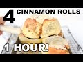 ONE HOUR CINNAMON ROLLS IN SMALL BATCH