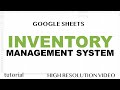 Google Sheets - Inventory Management System Template
