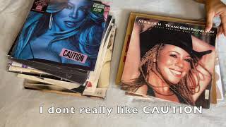 My personal collection of Mariah Carey's albums in vinyl record format.