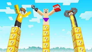 Minecraft Lucky Block Pillars vs Friends