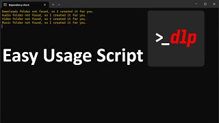 Easy Usage Script for YT-DLP