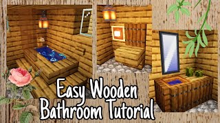 Easy Minecraft Wooden Bathroom Tutorial 🍰💛  (MCPE V1.16)