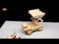 How to Make Mini Hydraulic Lift From Popsicle sticks and Cardboard