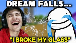 Dream Falls From His Chair & Breaks Glass Live Reaction ft.Quackity & George