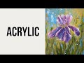 How to paint an iris in acrylic | blending acrylic paint | step by step instructions