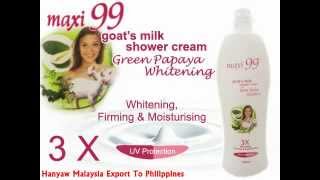 Maxi 99 Goat's Milk Shower Cream With Green Papaya Whitening | Hanyaw Malaysia Export To Philippines