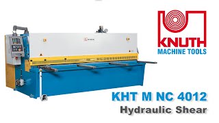 KNUTH KHT M NC - Hydraulic swing-beam plate shears with controlled back gauge