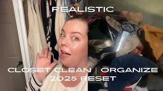 REALISTIC CLEAN OUT MY CLOSET | DECLUTTER | ORGANIZE WITH ME! #closet #declutter #lifestyle #vlog