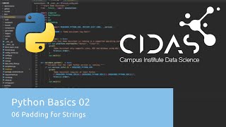 Python Basics 02 - 06/08 Padding for Strings