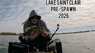 pre-spawn bass fishing Lake Saint Clair 2026#fishing #bassfishing #kayakfishing