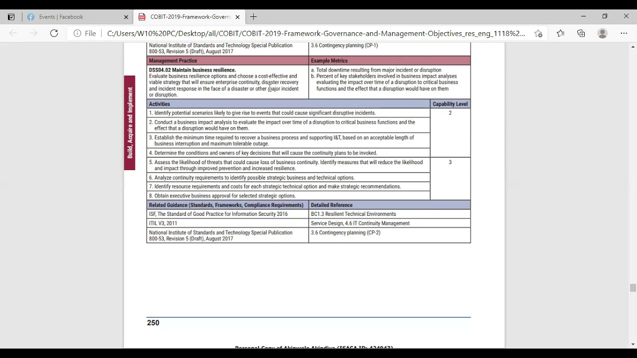 USING COBIT 2019 TO AUDIT BUSINESS CONTINUITY - YouTube