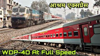 12916 Ashram SF Express At Full Speed WDP-4D In Full Action