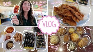 Eating EVERYTHING at KOREATOWN PLAZA 🇰🇷| FATHER'S DAY VLOG (food court, pastries, + kpop)