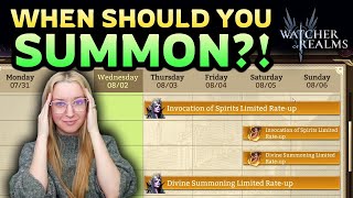 When is the BEST time to SUMMON? 🍀 Summoning System Deep Dive ✤ Watcher of Realms