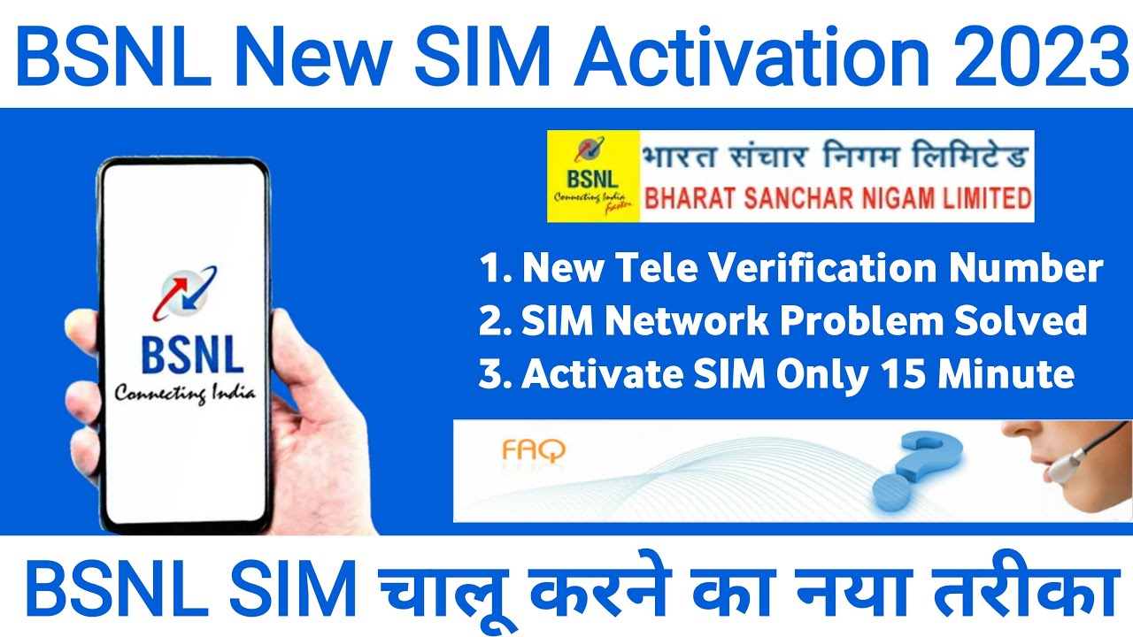 BSNL New SIM Activation Process 2023 | BSNL SIM Kaise Chalu Kare | How ...