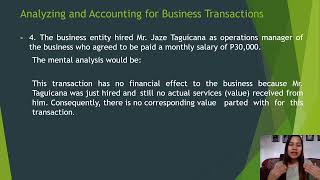 Analyzing and Accounting for Business Transactions