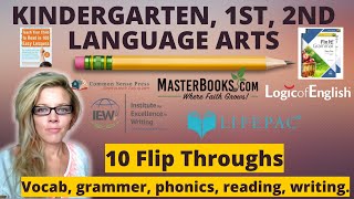 BEST Homeschool Kindergarten, 1st, 2nd  Language Arts Curriculum Flip Through Review Eclectic