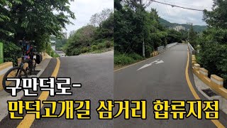 구만덕로-만덕 석불교-만덕고개길 삼거리 합류지점