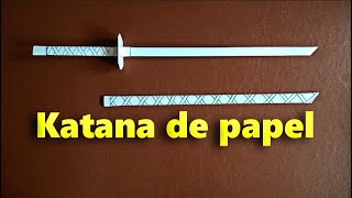 Cómo hacer una espada samurái katana de papel