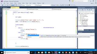 Switch Case Statement - example 1