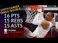 Russell Westbrook 16 pts 15 rebs 15 asts vs Suns 23/24 season