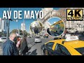 PLAZA DE MAYO - AVENIDA DE MAYO - BUENOS AIRES ✅ - Virtual Walking Tour July 2022 [4K]