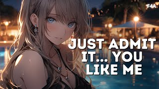 Midnight Dip in the Pool with your Crush 💧 | Beach Vacation | Confession | Frien