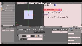 Blender Game Engine - Python - Part 2 - If & Else Statement