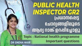 Public Health Inspector | Local Self Government | National Health Programme MCQ Discussion Part 3