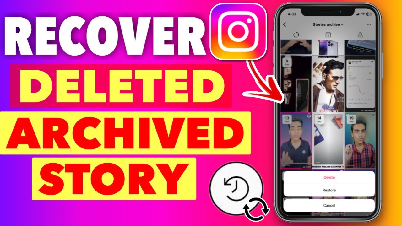 Recover Instagram Archived Story | How To Recover Deleted Archive Story ...