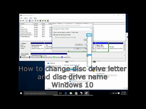 How to change disc drive letter and disc drive name Windows 10 How to change disc drive letter and disc drive name Windows 10