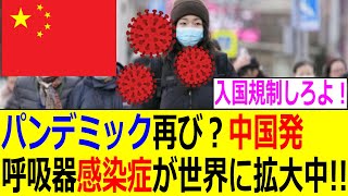 【速報】【パンデミック再び？】また中国発の呼吸器感染症が世界に拡大中！！【国際、政治、反応集、ウイルス、コロナ、石破政権、ビザ緩和、ワクチン、製薬業界、岩屋毅外務大臣、習近平】